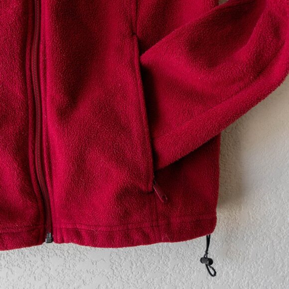Columbia Jacket Women's Sz Small Red Benton Springs Full Zip Fleece Gorpcore - Picture 4 of 6